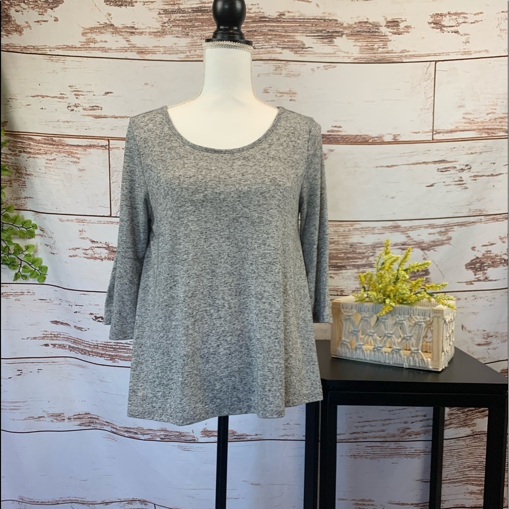 Jack BB Dakota Grey Bell Sleeve Blouse